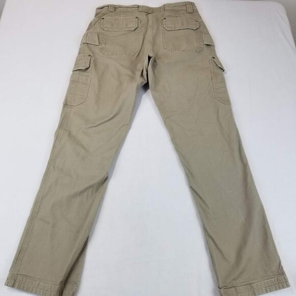 Duluth Trading Flex Fire Hose Cargo Pants Mens 36x36 Khaki Standard Fit Stretch - Picture 2 of 12